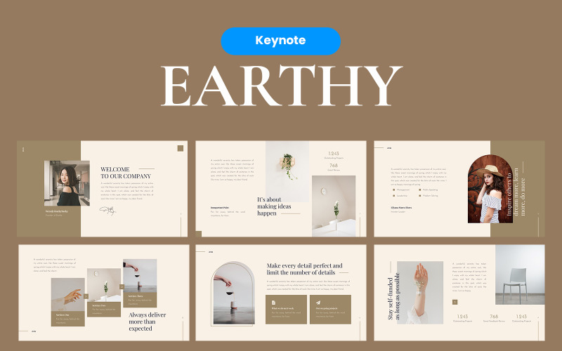 Earthy Elegant - Keynote template Keynote Template