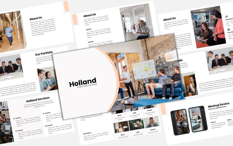 Holland - Modern Business PowerPoint template PowerPoint Template