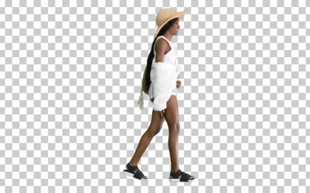 Relaxed African American Girl Walking Wearing - Stock Video
