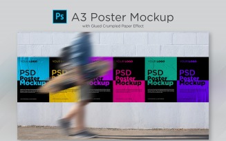 A3 Crumpled Poster product mockup