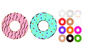 Donut Set - Vector Image