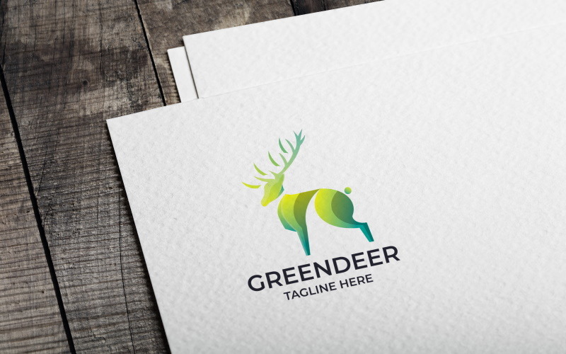 Green Deer Logo template Logo Template