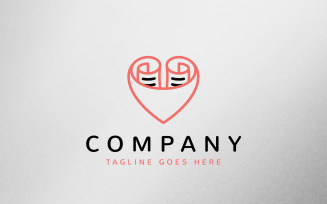 Heart Paper Logo Template
