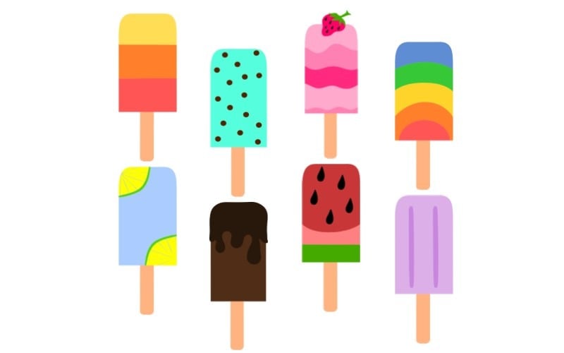 Popsicles Set - Vector Image Vector Graphic