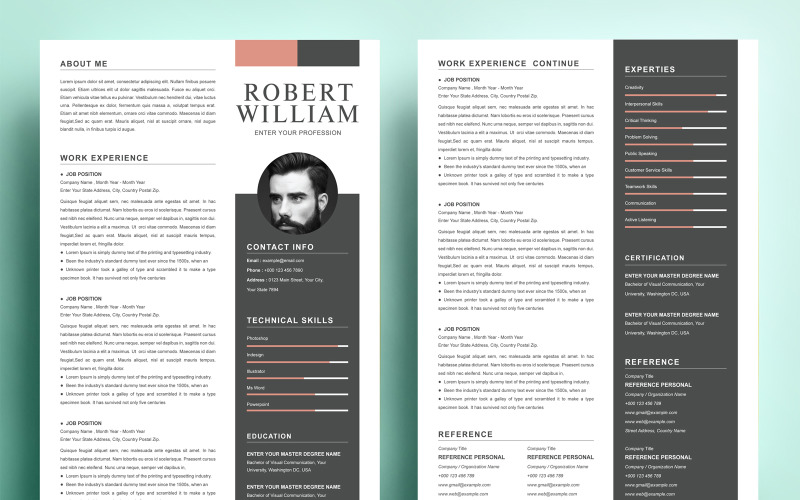 Robert William - Professional Resume / CV Template Resume Template