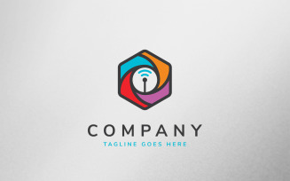 Wifi Cube Logo Template