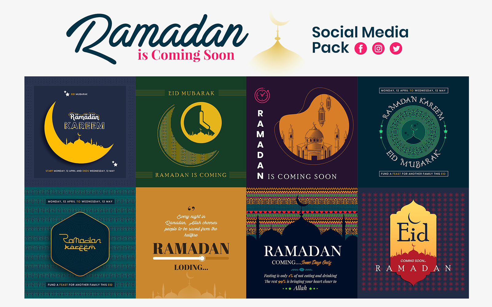 Kit Graphique #171900 Ramadan Social Divers Modles Web - Logo template Preview
