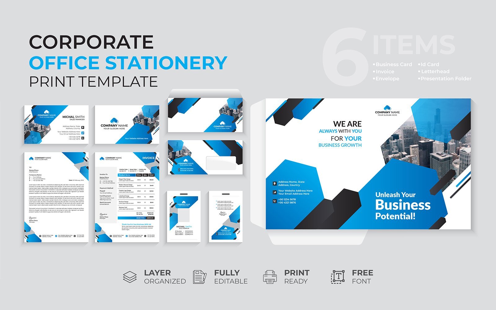 Template #171952 Corporate Stationery Webdesign Template - Logo template Preview