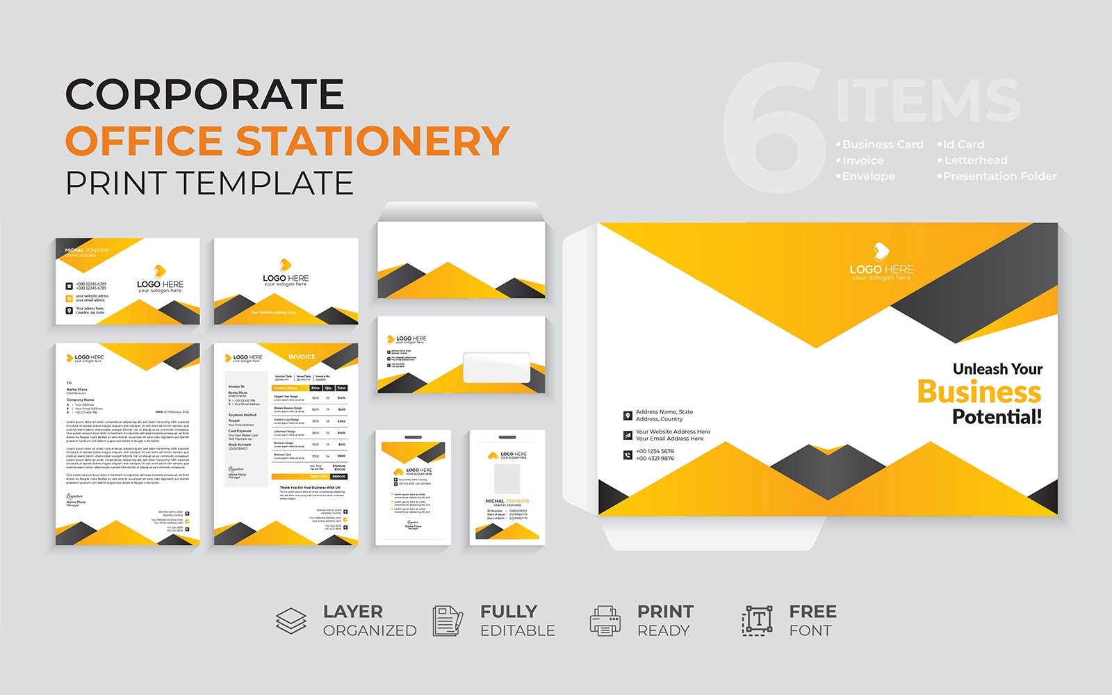 Template #171953 Corporate Stationery Webdesign Template - Logo template Preview