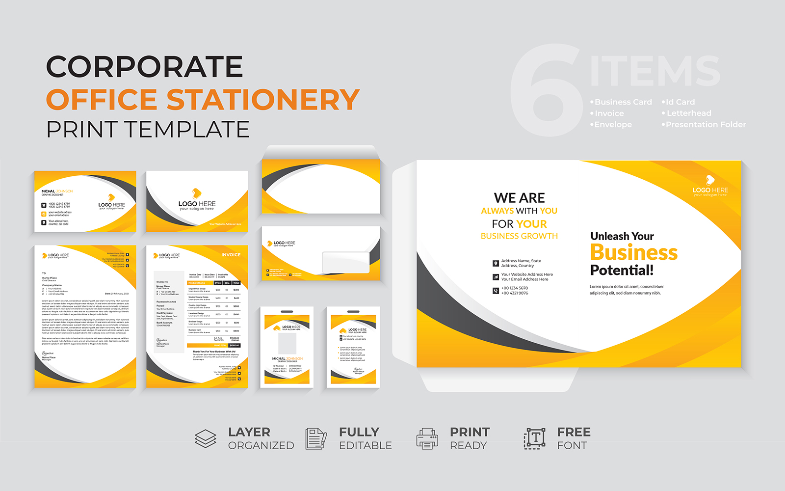 Template #171954 Corporate Stationery Webdesign Template - Logo template Preview