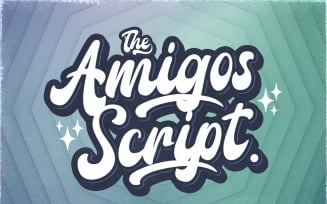 Amigos Script - Retro Bold Cursive Font