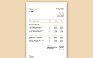 Business Invoice Layout - Corporate Identity Template