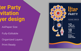 Ifter Party and Seminar Invitation Poster - Corporate Identity Template