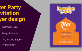 Ifter Party Invitation Flyer Design - Corporate Identity Template