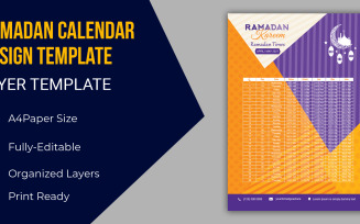 Islamic Ramazan Calendar 2021 - Corporate Identity Template