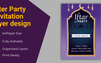 Traditional Ifter Party Invitation Poster - Corporate Identity Template