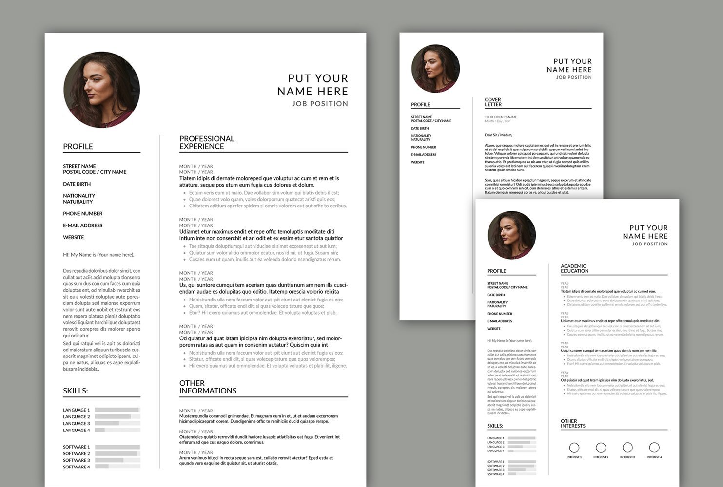 Kit Graphique #172021 Curriculum Vitae Divers Modles Web - Logo template Preview