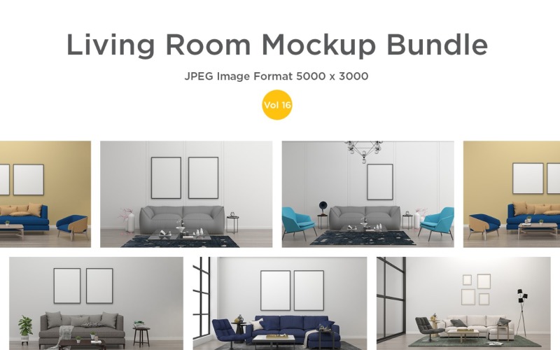 Luxury Living Room Mockup Vol-16 Product Mockup