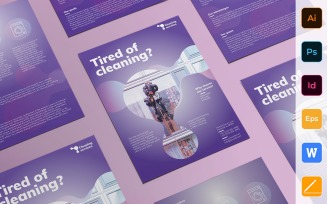 Multipurpose Cleaning Service Flyer - Corporate Identity Template