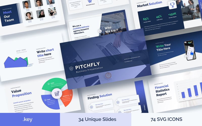 Pitchfly – Business Startup & Agency Pitchdeck - Keynote template Keynote Template