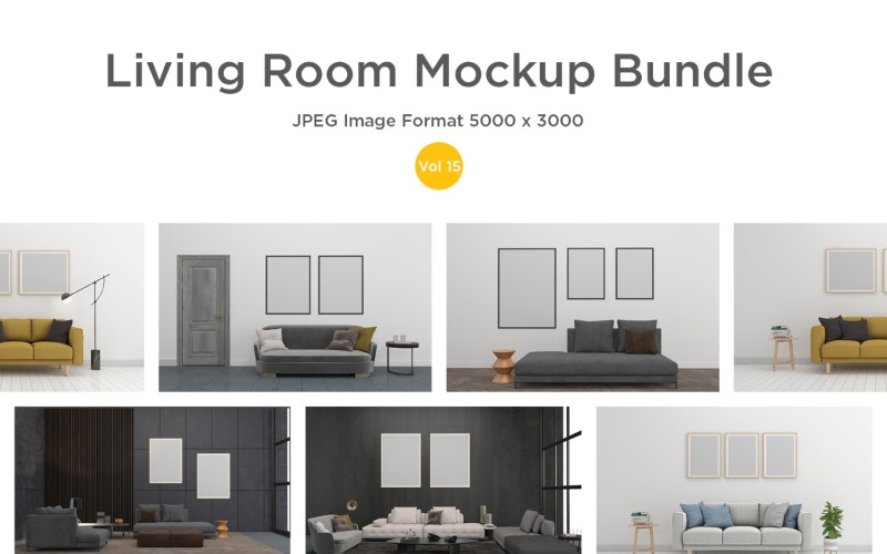 Realistic Living Room Mockup Vol-15 Product Mockup