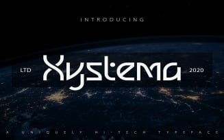 Xystema | Uniquely Hi-Tech Typeface Font
