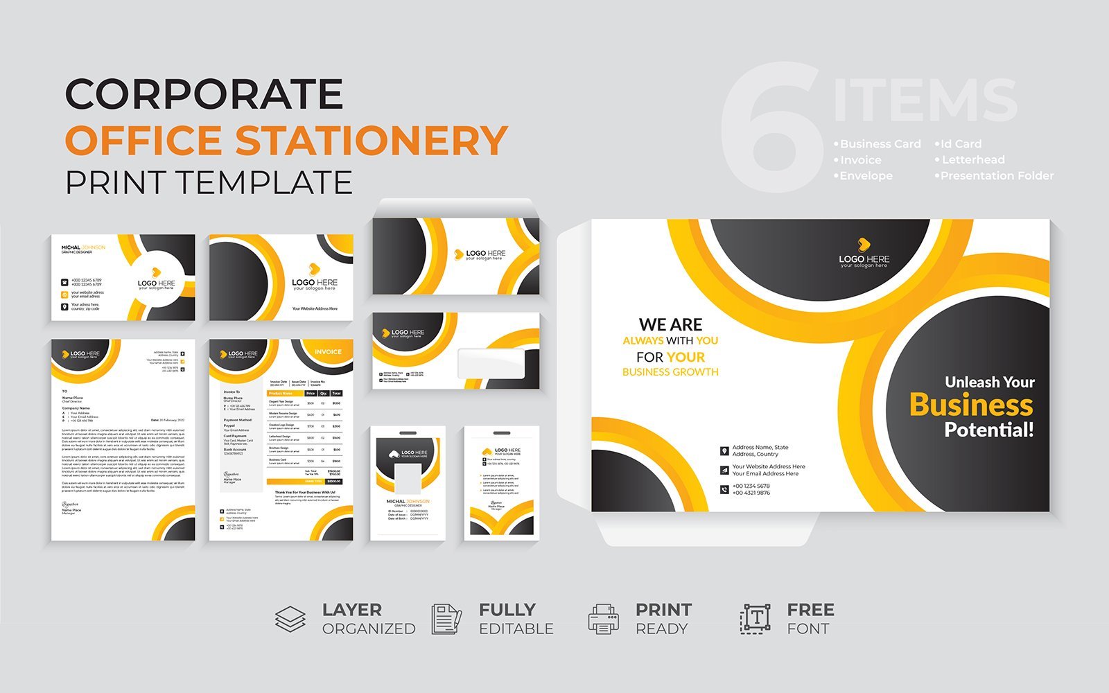 Kit Graphique #172164 Branding Corporate Divers Modles Web - Logo template Preview