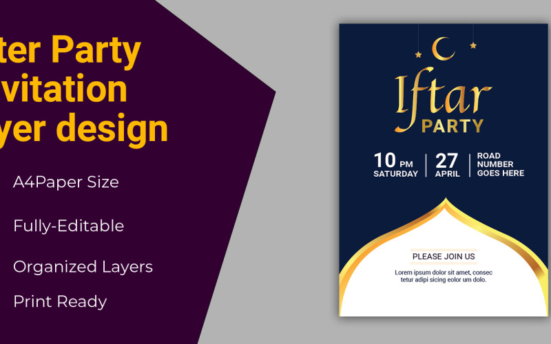 Iftar Party Celebration Poster Corporate Identity