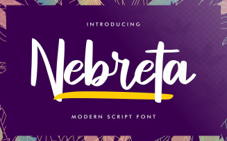 Nebreta | Modern Cursive Font