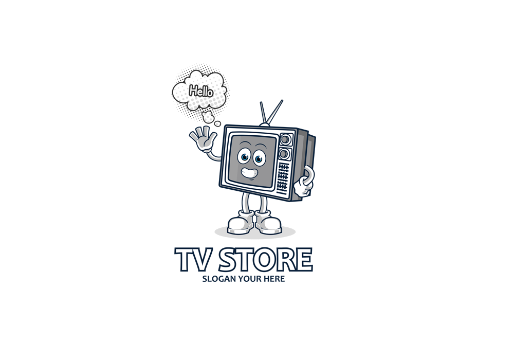 TV Mascot Logo Template