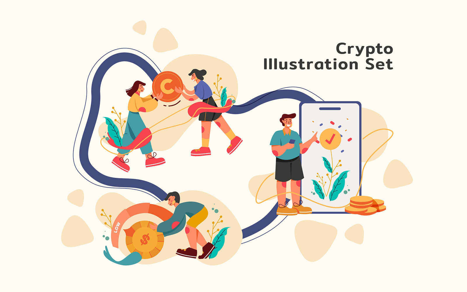 Kit Graphique #172283 Illustration Crypto Divers Modles Web - Logo template Preview