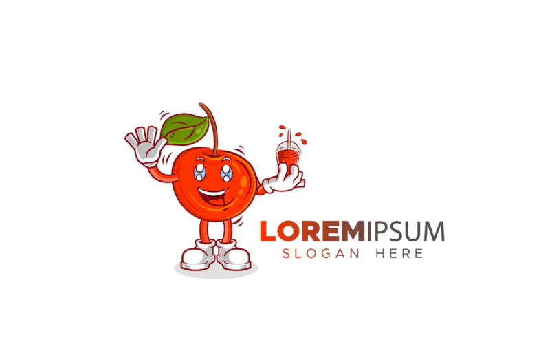 Cherry Mascot Logo Template
