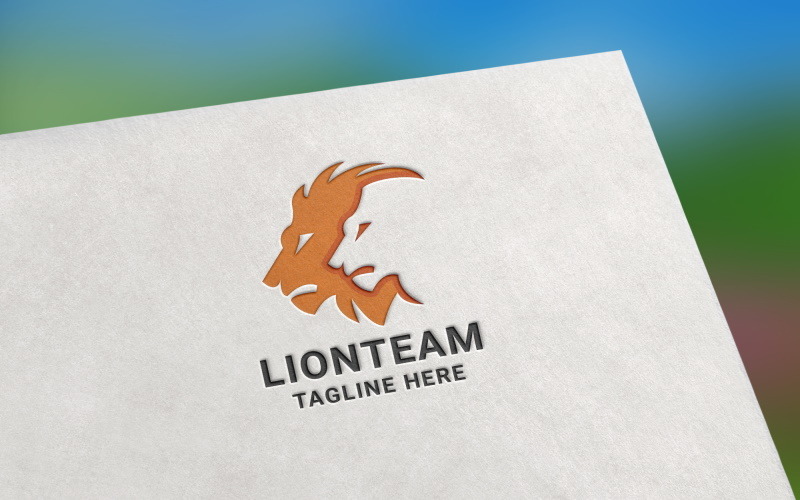 Lion Team Logo Logo Template
