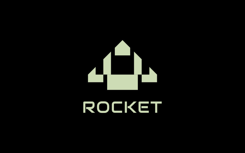 Rocket - Arrow Up Logo Logo Template