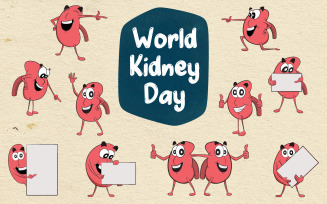 World Kidney Day Vector Pack (10 Kidney Illustrations)