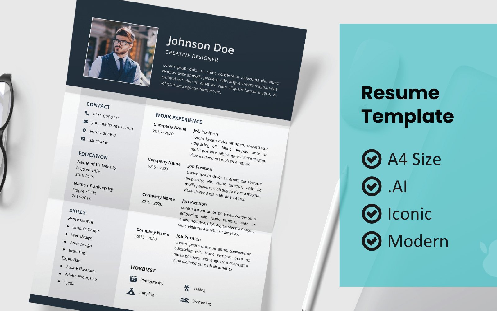 Kit Graphique #172306 Resume Template Divers Modles Web - Logo template Preview