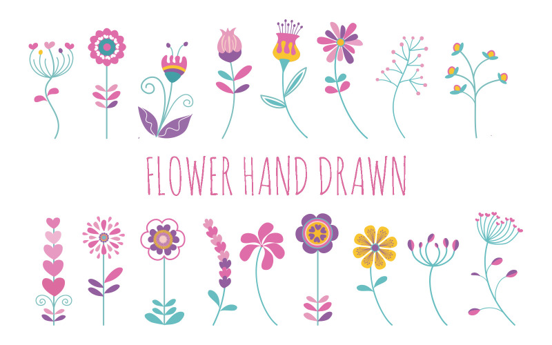 Flower Hand Drawn - Vector Images Vector Graphic