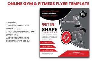 GYM and Fitness Online Classes Flyer Layout