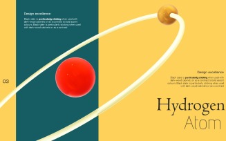3D Hydrogen PowerPoint template