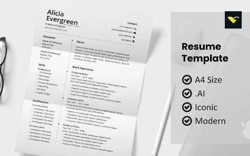 Minimal Resume Printable Template Resume Template