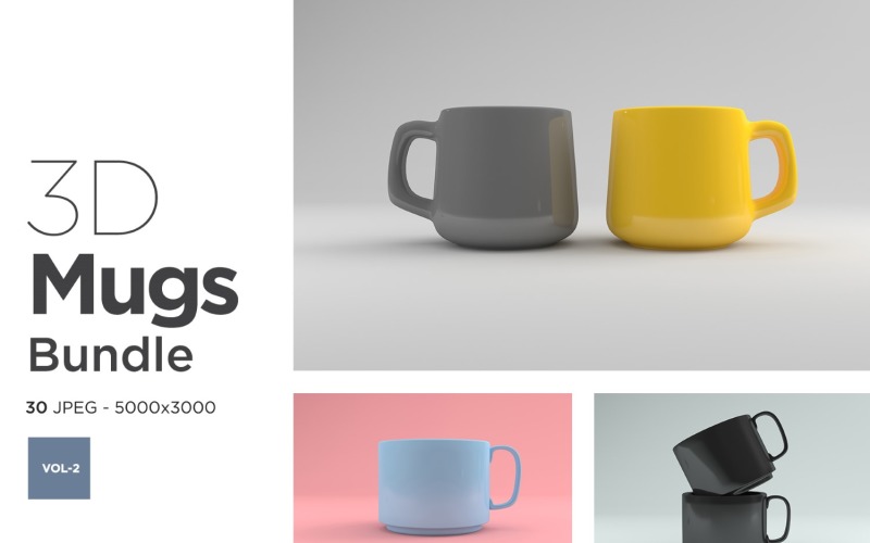 30 Mugs Mockup Images Bundle Vol – 2 Product Mockup