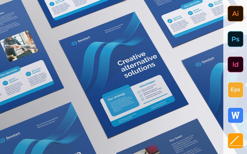 Multipurpose SEO Agency Flyer Corporate Template Corporate Identity