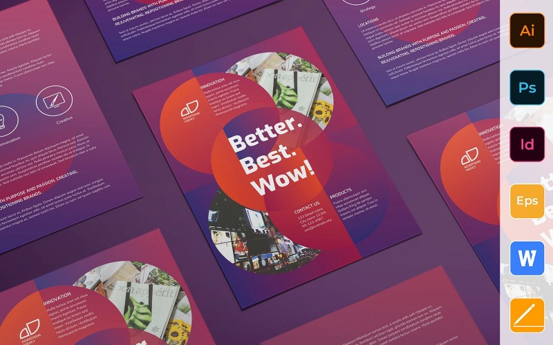 Professional Advertising Agency Flyer Corporate Template Corporate Identity