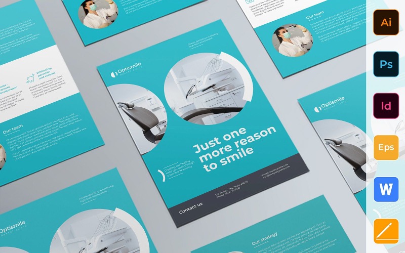 Professional Dental Clinic Flyer Corporate Template Corporate Identity