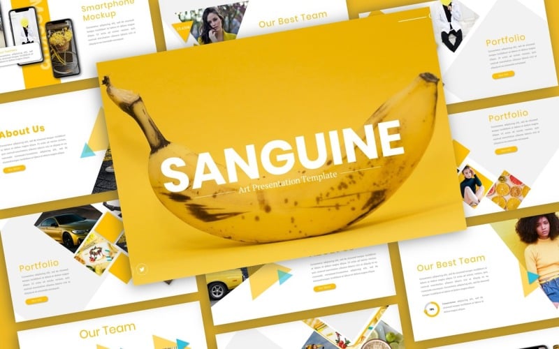 Sanguine - Fashion Presentation PowerPoint template PowerPoint Template