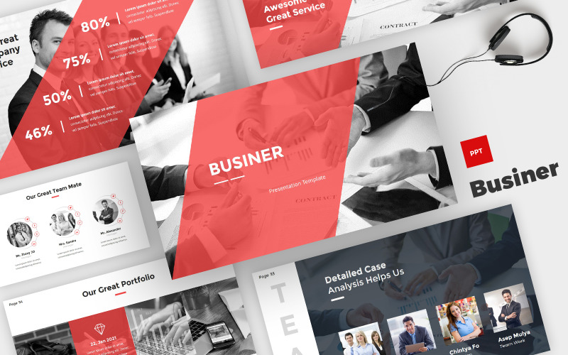 Businer - Business PowerPoint PowerPoint Template