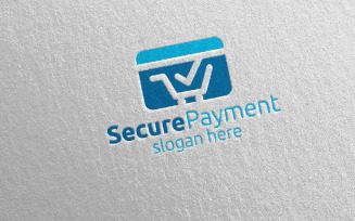 Card Online Secure Payment Logo template
