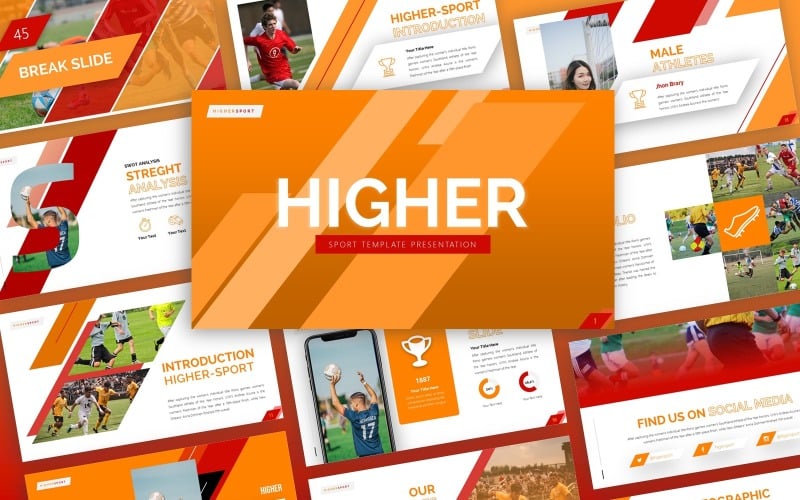 Higher - Sport Multipurpose PowerPoint template PowerPoint Template