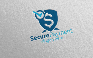 Shield Online Secure Payment Logo template