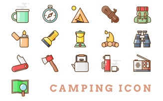 Camping Iconset Template